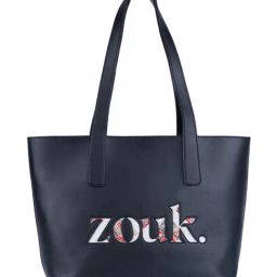 ZOUK Seashell Motif Signature Black Printed Tote Bag-picture-48