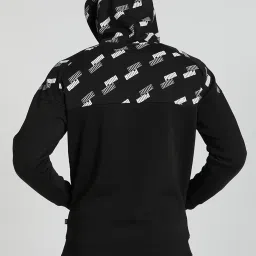 Puma POWER Black Regular Fit Logo Print Hooded Sweatshirt image 2