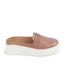 Fausto Women's Peach Mule Shoes image 2