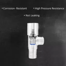 Fastgear Triangle Faucet Set with Shower Stainless Steel Chrome Finish Silver, FG2356 ( Pack of 2) image 3