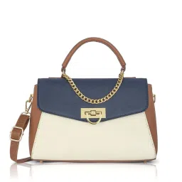 Lavie Luxe Navy LX Pine Sm Flap Satchel Handbag image 2