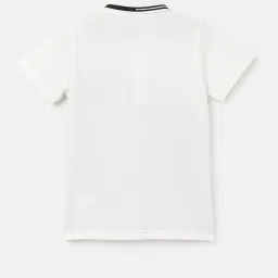 United Colors of Benetton Kids Dusty Pink & Off White Color Block Polo T-Shirt image 2