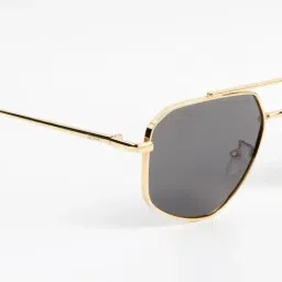 Ted Smith Black UV Protection Aviator Unisex Sunglasses image 5