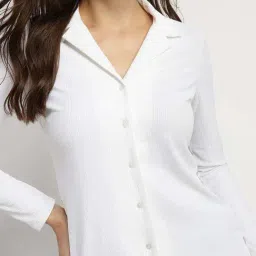 Fablestreet White Resort Collar Shirt image 4