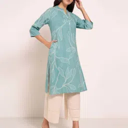 Rangmanch by Pantaloons Blue Printed Kurta image 3