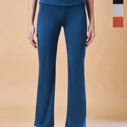 COLOR CAPITAL Women Pack Of 4 Flared-Fit Ankle-Length Gym Tights image 1