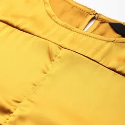 her by invictus Solid Cuffed Sleeves Satin Top image 3