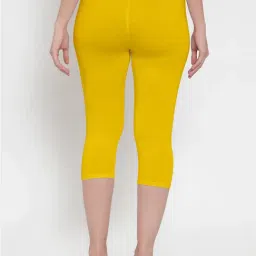 Gracit Yellow & Rani Pink Mid Rise Capris - Pack Of 3 image 3