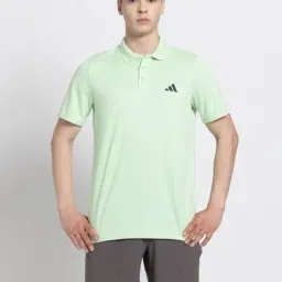Adidas Green Regular Fit Sports Polo-image-18