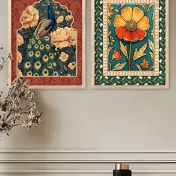 Kotart Brown & Green 2 Piece Floral and Botanical Wooden Wall Art-image-79