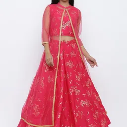 KALINI Printed Foil Print Ready to Wear Lehenga & image 1