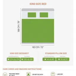 DDecor Brown Cotton 300TC Geometric Bedsheet with 2 Pillow Cover image 4