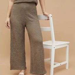 Code By Lifestyle Brown Regular Fit Self Pattern Trousers-picture-36