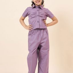 Stylo Bug Girls Short Sleeves Shirt With Trousers-picture-43