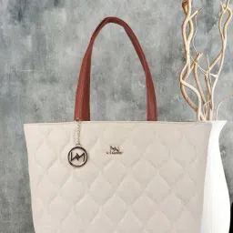 MINI WESST Beige Quilted Handbag image 2