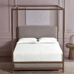 DDecor White Cotton 300TC Geometric Bedsheet with 2 Pillow Cover-image-34