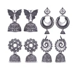 Sangria Alloy Silver-Plated Earrings-picture-32