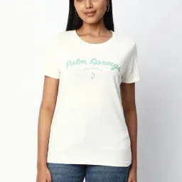 R&B Off White Cotton Graphic Print Regular Fit T-Shirt-picture-19