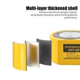 Nutronics Hydraulic Cylinder Jack Kit with Hand Pump ‎Alloy Steel 14 mm 30 Ton (30000 Kg) Load Capacity for Industrial Uses, FPY-30+700 image 5