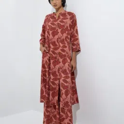 Utsa by Westside Pink Botanical Printed A-Line Kurta image 3