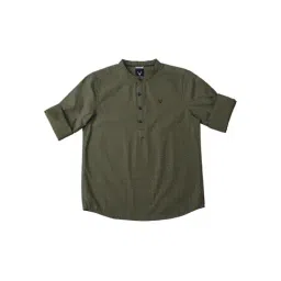 Allen Solly Junior Olive Printed Full Sleeves Shirt-picture-31