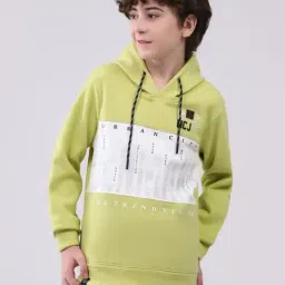 Monte Carlo Boys Green Printed Hooded Sweatshirt-picture-27