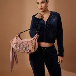 Juicy Couture Powder Pink Daydreamer Logo Shoulder Bag-image-94