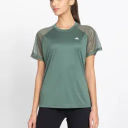 adidas Green Logo Print Sports T-Shirt-picture-15