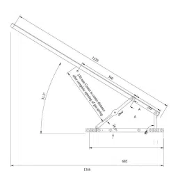 OZONE 1500 mm Heavy Bed Lifter Metal Frame, Weight Capacity - 200 Kg image 2