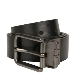 Tommy Hilfiger Black Leather Reversible Belt for Men-image-90