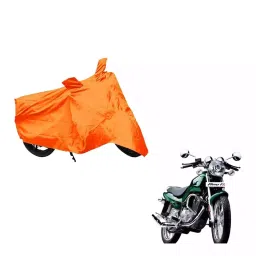 Auto Pearl Waterproof Two Wheeler Cover For TVS Fiero FX (Orange)-picture-31