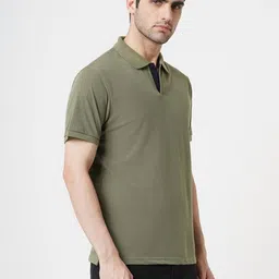Stitch Hub Men Solid Polo Collar T-shirt image 5