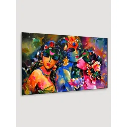 Nestroots Divine Krishna and Gopis Wall Painting image 3