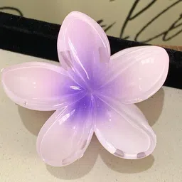 generic Hawaiian Flower Hair Clips for Women Flower Hair Clips Plumeria Claw Clips For Thick Hair Beach Tropical Hair Accessories for Girls Multicolor 4 Pcs image 4