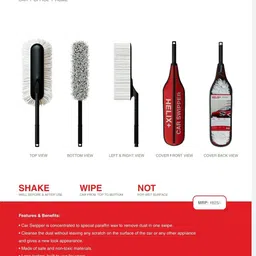 helix+ by accucharger Helix+ Wax-Coated Microfiber Car Duster,Duster for Car Cleaning Soft Brush/Mop with Handle for Exterior,Dry Home,Kitchen,Office Cleaning Brush with Expandable Handle(Made in India) image 2