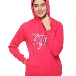 WOOL 4U Women Graphic Printed Long Sleeve Woolen Pullover Sweatshirt-image-77