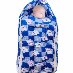 Jars Collections Organic Cotton Sleeping Bag Cum Nest Bag Cartoon Print  Navy Blue-picture-21