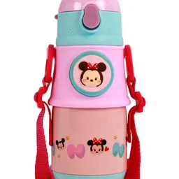 Cello Stainless Steel Water Bottle with Minnie Mouse Design Pink - 350 ml-picture-11