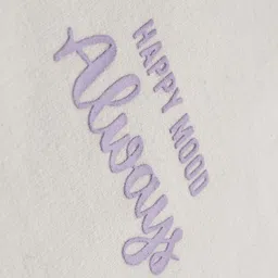 Primo Gino 100% Cotton French Terry Knit Full Sleeves Hooded Sweatjacket With Text Print - Lilac image 3