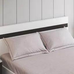 Home Centre Beige Geometric 400 TC King Bedsheet with 2 Pillow Covers image 3