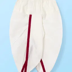 Babyhug Cotton Woven Full Sleeves Solid Colour Kurta Dhoti Set - Red image 5