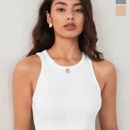 BAESD Women Pack Of 3 Ribbed Tank Crop Top-image-27