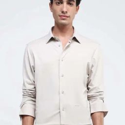 Rare Rabbit Beige Regular Fit Solid Shirt-picture-31