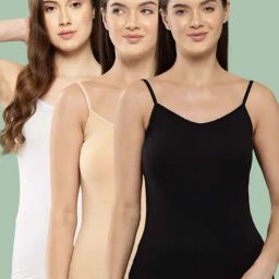 Leading Lady Skin & White Cotton Camisole - Pack Of 3-picture-16