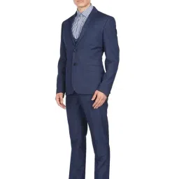 Arrow Blue Regular Fit Checks Three Piece Suit image 3