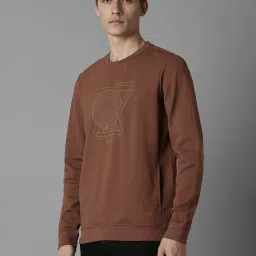 Louis Philippe Brown Regular Fit Printed Sweatshirt image 2