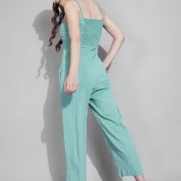 SELVIA Green Striped Jumpsuit image 2