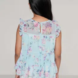 AND girl Blue & Purple Floral Print Top image 2
