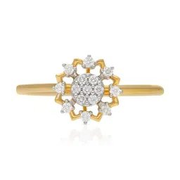 Malabar Gold and Diamonds 18k IGI Certified Diamond Yellow Gold Ring for Women image 2