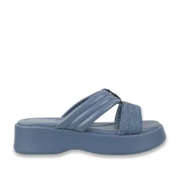 Metro Women's Blue Casual Wedges image 2
